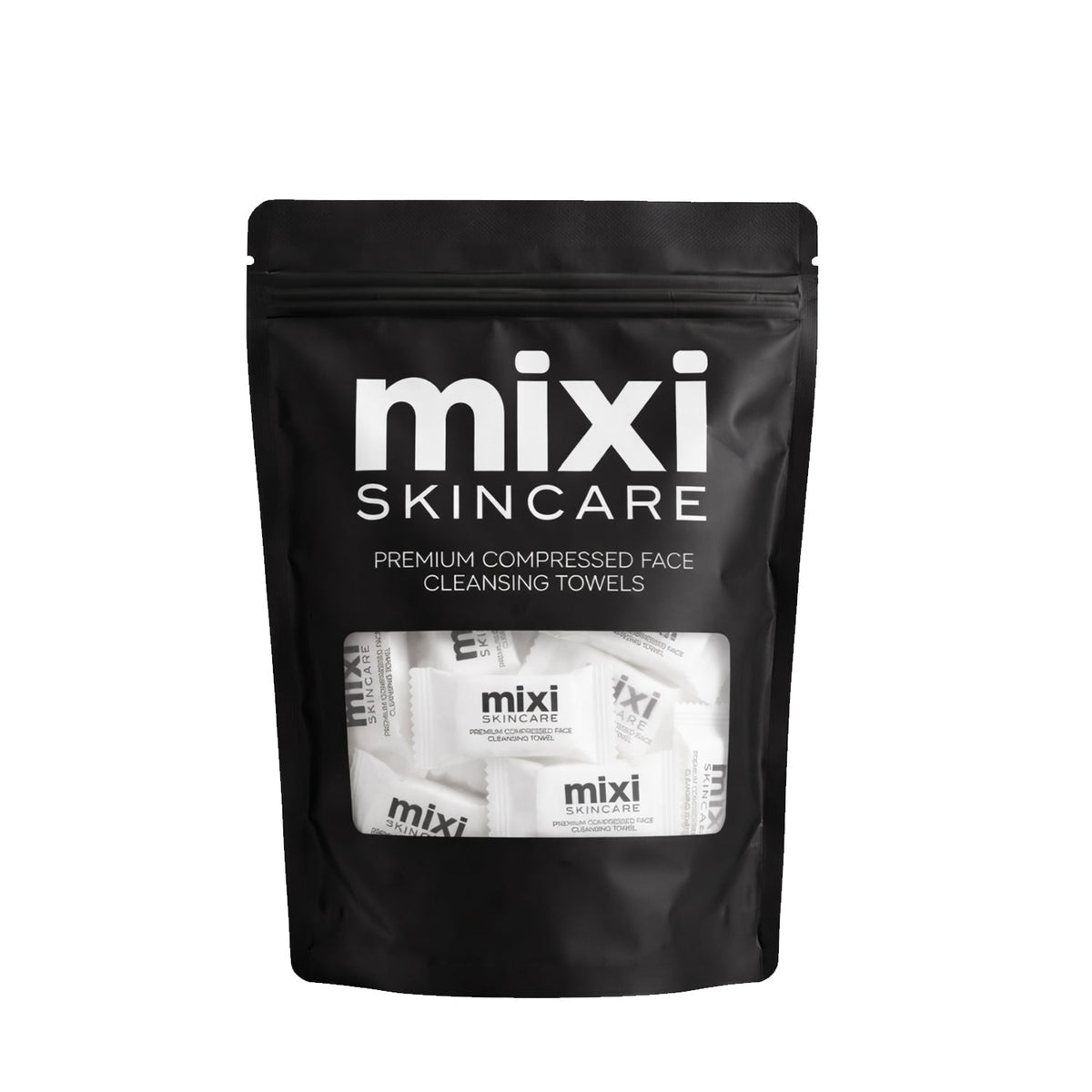 Mixi Skincare Premium Compressed Face Cleansing Towels package of 20