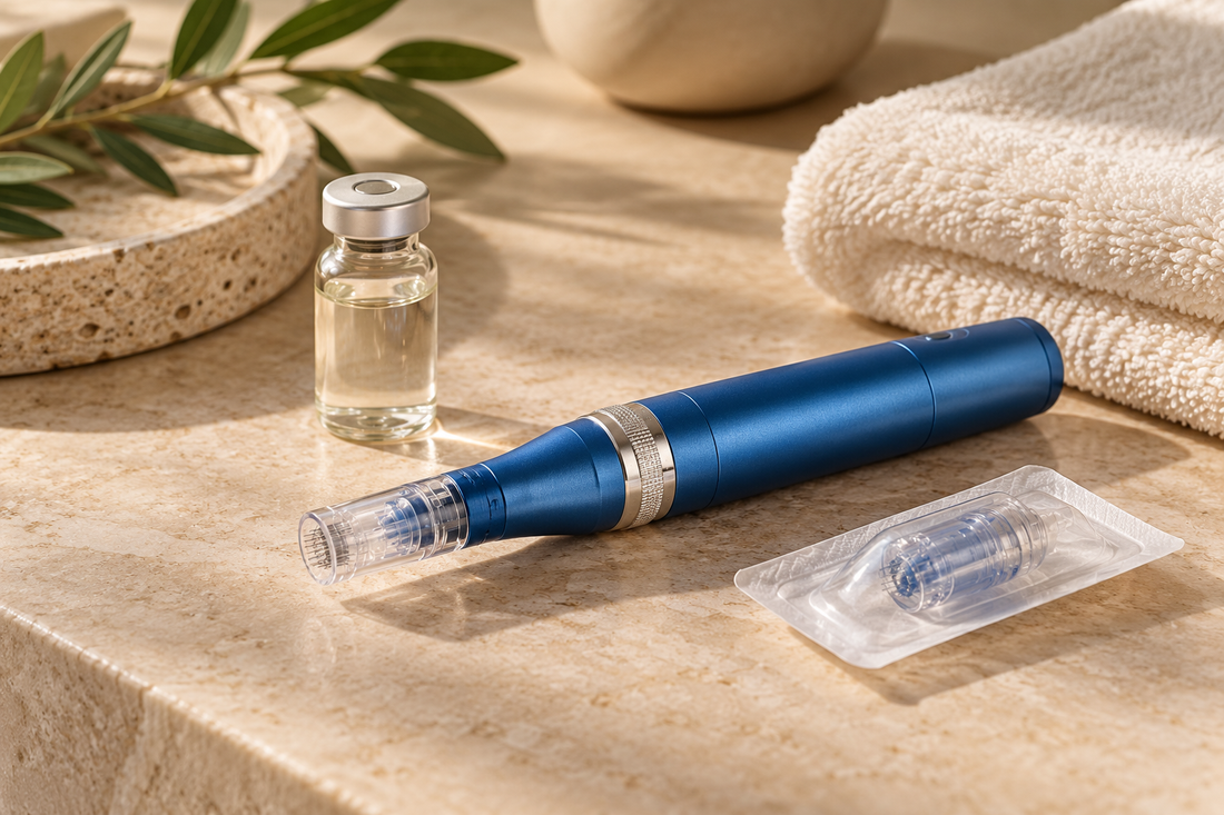 Editorial hero photograph for microneedling treatments